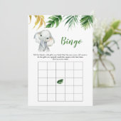熱帯象の少年の赤ちゃんシャワービンゴゲーム 招待状 (スタンド正面)