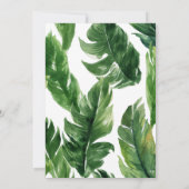 熱帯象の少年の赤ちゃんシャワービンゴゲーム 招待状 (裏面)