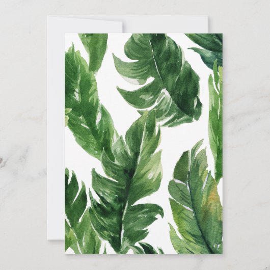 熱帯象の少年の赤ちゃんシャワービンゴゲーム 招待状 (裏面)