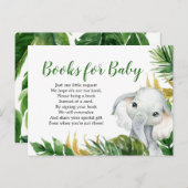 熱帯象の少年の赤ちゃんシャワーベビー インビテーションポストカード (正面/裏面)