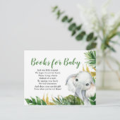 熱帯象の少年の赤ちゃんシャワーベビー インビテーションポストカード (スタンド正面)