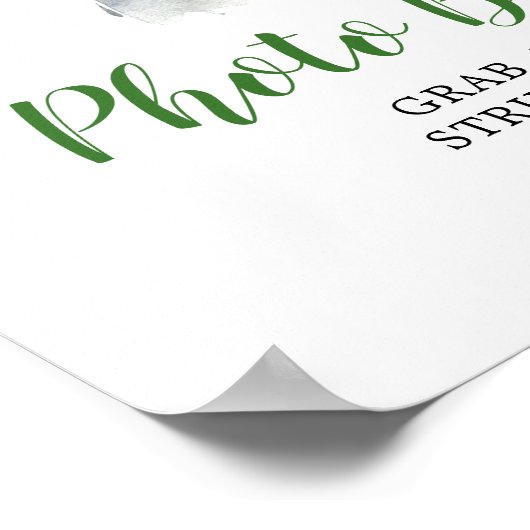 熱帯象の少年の赤ちゃんシャワー写真ブースサイン ポスター (角)