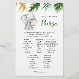 熱帯象の少年の赤ちゃんシャワー財布ゲーム