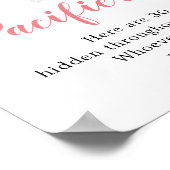 熱帯象ガールベビーシャワーおしゃぶり狩り ポスター (角)