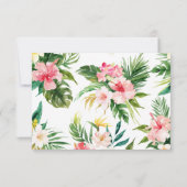 熱帯象ガールベビーシャワーサンキューカード サンキューカード (裏面)