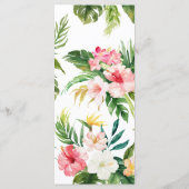 熱帯象ガール赤ちゃんシャワーメニューサイン メニュー (裏面)