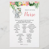 熱帯象ガール赤ちゃんシャワー財布ゲーム (正面)