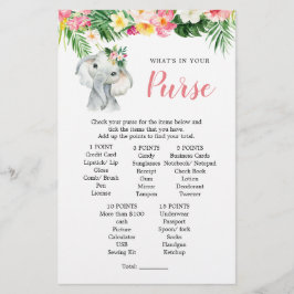 熱帯象ガール赤ちゃんシャワー財布ゲーム