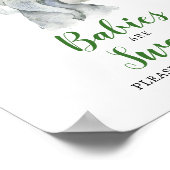 熱帯象ボーイベビーシャワーベビーは甘い ポスター (角)