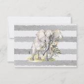 熱帯象結婚の応答カードRSVP 出欠カード (裏面)