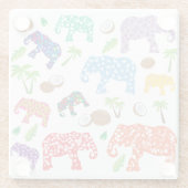 熱帯象 ガラスコースター (裏面)