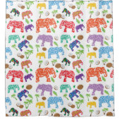 熱帯象 シャワーカーテン (正面)