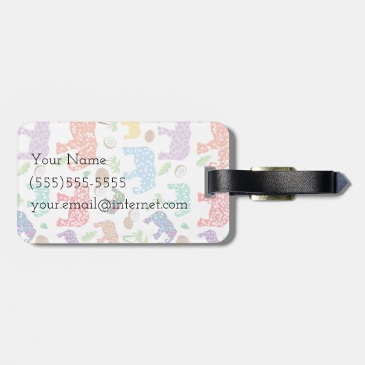 熱帯象 ラゲッジタグ (裏面横)