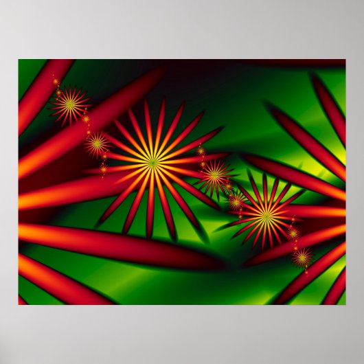 熱帯赤い花 ポスター (正面)