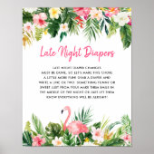 熱帯赤ちゃんシャワー深夜おむつサイン ポスター (正面)