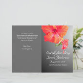 熱帯赤ハイビスカスフラワーウェディングプログラム (スタンド正面)