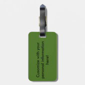 熱帯赤ハイビスカスボニータ春フロリダ ラゲッジタグ (裏面縦)