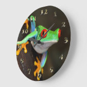 熱帯赤目蛙 – Agalychnis Calidras ラージ壁時計 (傾斜)