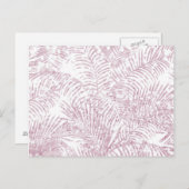 熱帯赤面エレガントピンクフェイクグリッターヤシ ポストカード (正面/裏面)