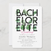 熱帯赤面フラミンゴバチェロレッテ週末 招待状 (正面)