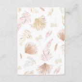 熱帯赤面結婚ボヘミア詳細 エンクロージャーカード (裏面)