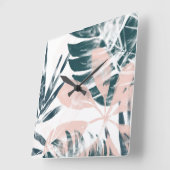 熱帯赤面 スクエア壁時計 (傾斜)