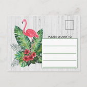 熱帯退職パーティー インビテーションポストカード (裏面)