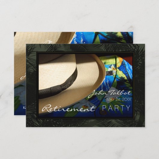 熱帯退職招待状 招待状 (正面/裏面)