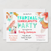 熱帯週末の日程バチェロレッテ 招待状 (正面)