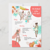 熱帯週末の日程バチェロレッテ 招待状 (裏面)