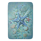 熱帯違う貝類のタイ絵画プ バスマット (正面縦)