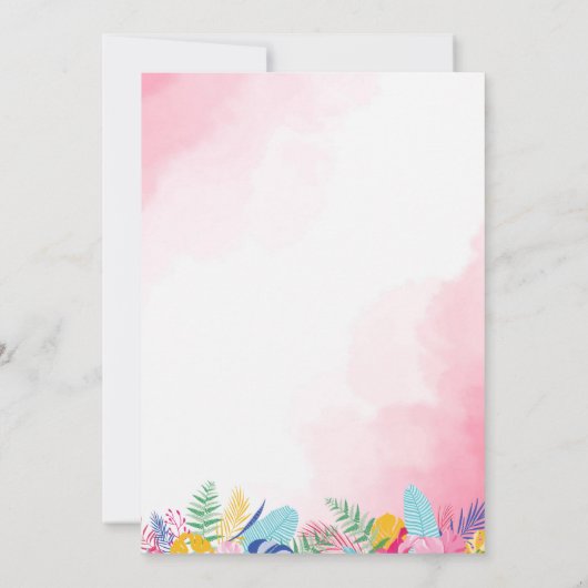 熱帯野生の森フラミンゴクリスマスパーティー 招待状 (裏面)