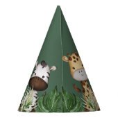 熱帯野生の1つのジャングル動物の誕生日 パーティーハット (裏面)