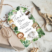 熱帯野生動物ジャングルサファリ誕生日パーティー ギフトタグ