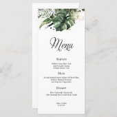 熱帯金ゴールドと緑結婚のメニュー メニュー (正面/裏面)