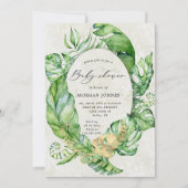 熱帯金ゴールドのエレガント葉の赤ちゃんシャワー (正面)