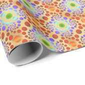 熱帯金ゴールドの上品な虹はパターンを着色します ラッピングペーパー (ロールコーナー)