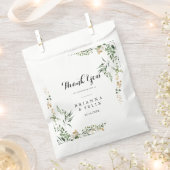 熱帯金ゴールドの緑の葉ありがとうござ結婚う フェイバーバッグ (クリップ留めされた状態)