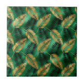 熱帯金ゴールドグリーンパーム離れ タイル (正面)