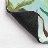 熱帯金ゴールドグリーン葉 マウスパッド (コーナー)