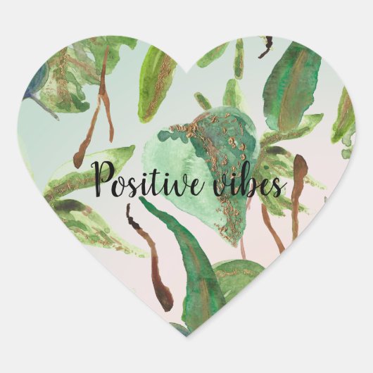 熱帯金ゴールドグ離れリーン ハートシール (正面)