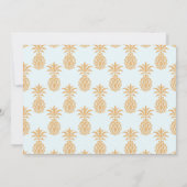 熱帯金ゴールドパイナップルブルーサンキューカード サンキューカード (裏面)