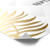 熱帯金ゴールドパイナップル結婚の歓迎サイン ポスター (角)