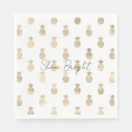熱帯金ゴールドパイナップル スタンダードランチョンナプキン
