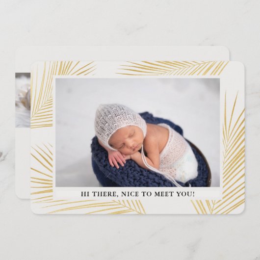 熱帯金ゴールドパームニュートラル産地案内カード 案内状 (正面/裏面)