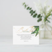 熱帯金ゴールドパーム葉ベビーブックリクエスト 名刺 (スタンド正面)