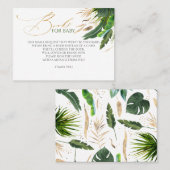 熱帯金ゴールドパーム葉ベビーブックリクエスト 名刺 (正面/裏面)