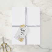 熱帯金ゴールドパーム葉メッセージカード ギフトタグ (より糸付き)