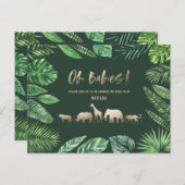 熱帯金ゴールドモダンカラフル母体へ ポストカード (正面/裏面)