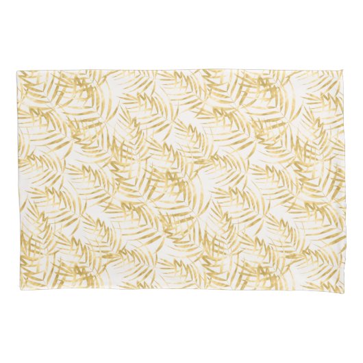 熱帯金ゴールドヤシの葉 枕カバー (正面)